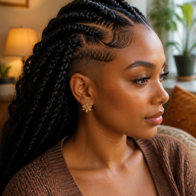 20 Braids With Shaved Sides and Back