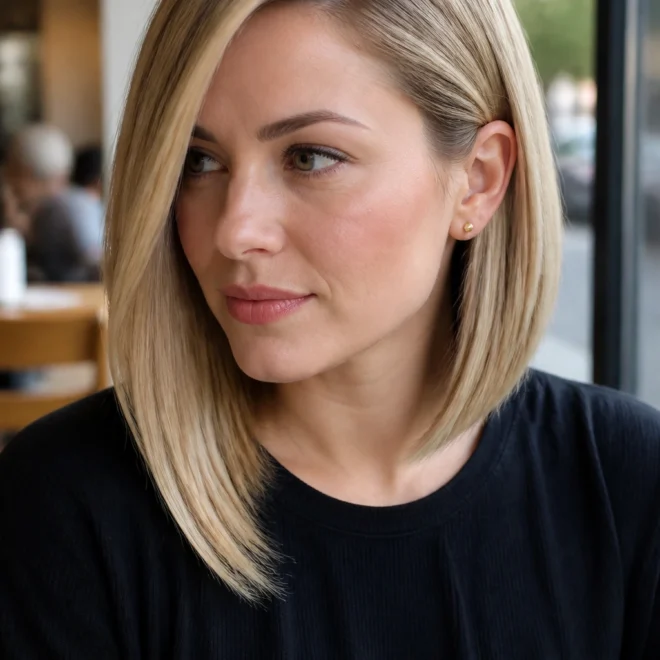 20 Long Blonde Bob Haircuts for Round Faces