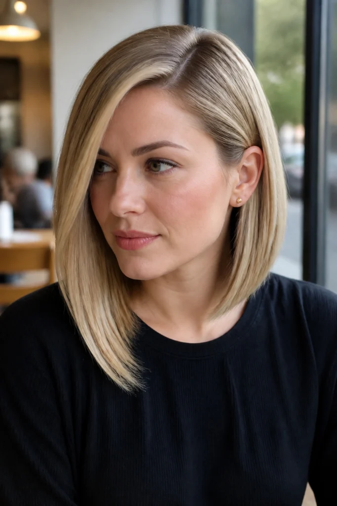 20 Long Blonde Bob Haircuts for Round Faces