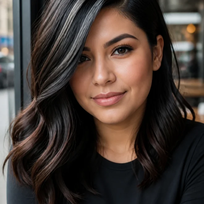 22 Black Highlights for Round Faces