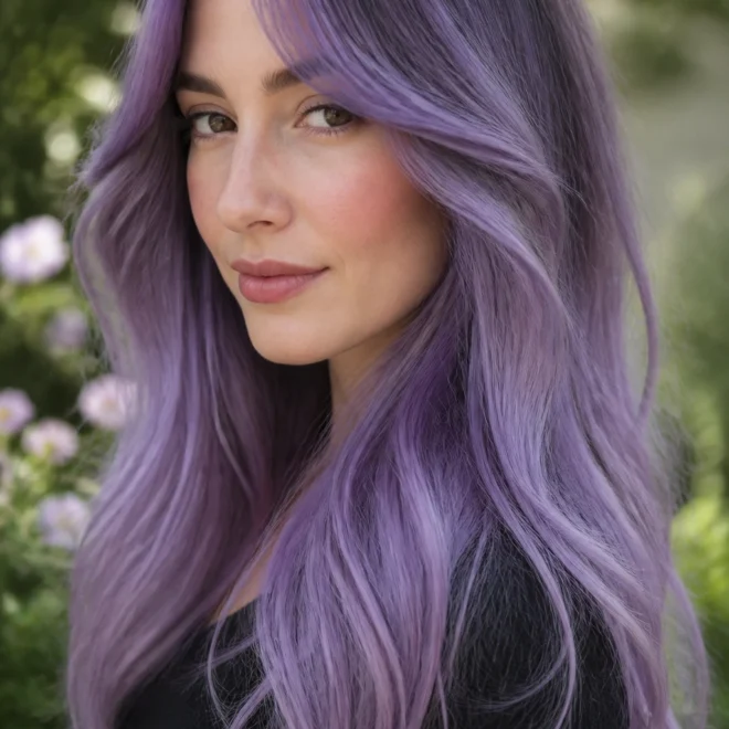 30 Violet Ombre Hair Ideas for Long Hair