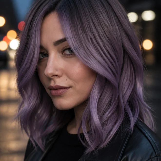 28 Silver Purple Hair Color Ideas for Cool Skin Tones
