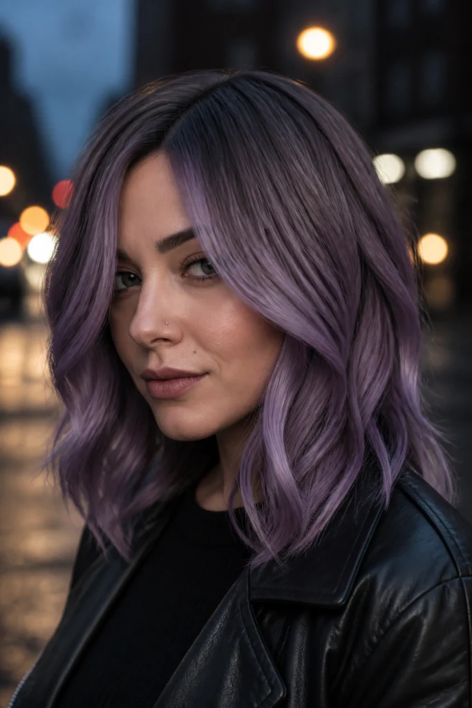 28 Silver Purple Hair Color Ideas for Cool Skin Tones