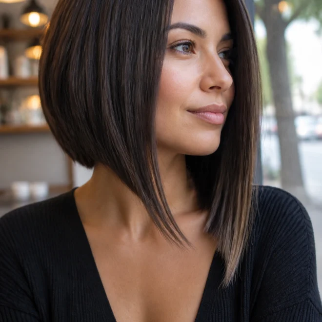 22 Long Straight Bob Haircuts for Round Faces