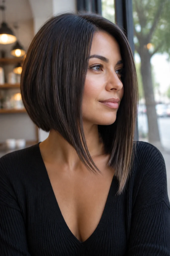 22 Long Straight Bob Haircuts for Round Faces
