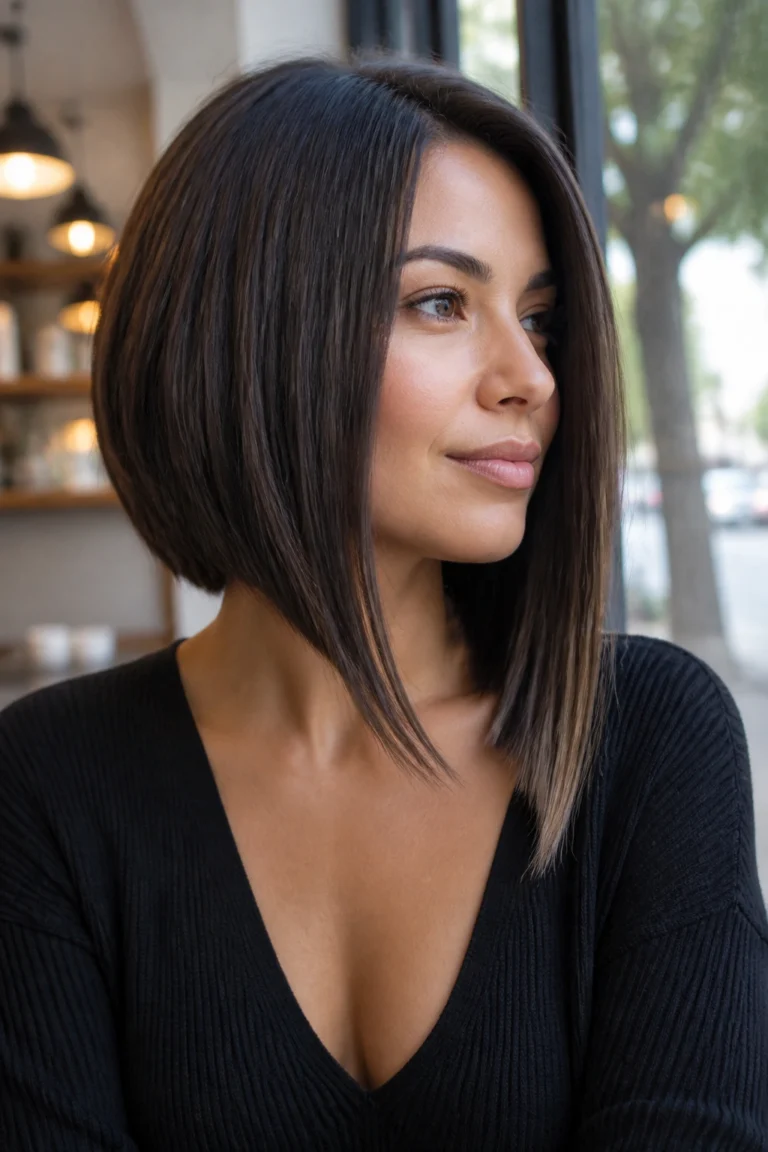 22 Long Straight Bob Haircuts for Round Faces