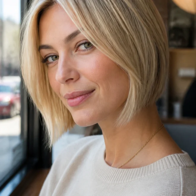 20 Short Blonde Bob Haircuts for Round Faces