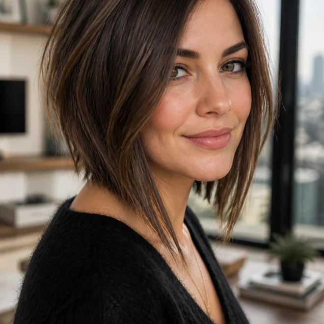 20 Long Choppy Bob Haircuts for Round Faces