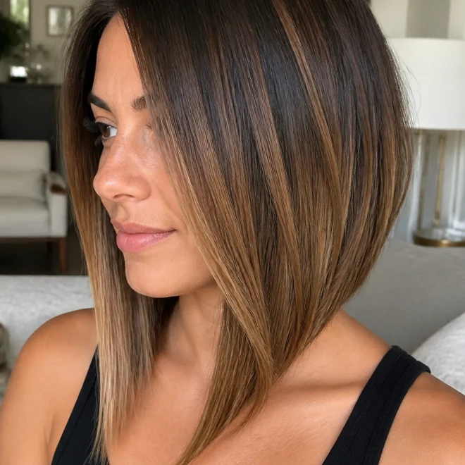 18 Medium Hairstyles for Round Faces