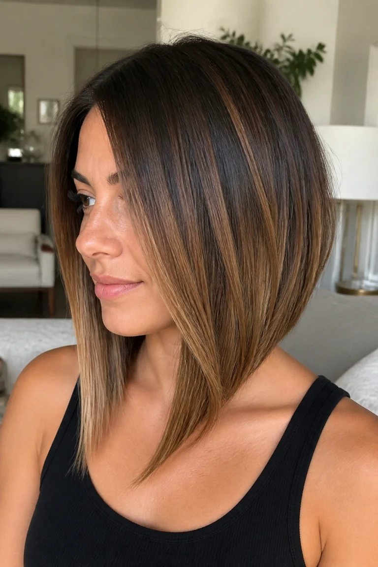 18 Medium Hairstyles for Round Faces
