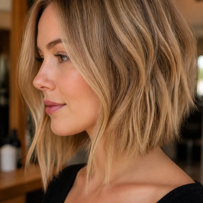 25 Medium Layered Haircuts for Round Faces