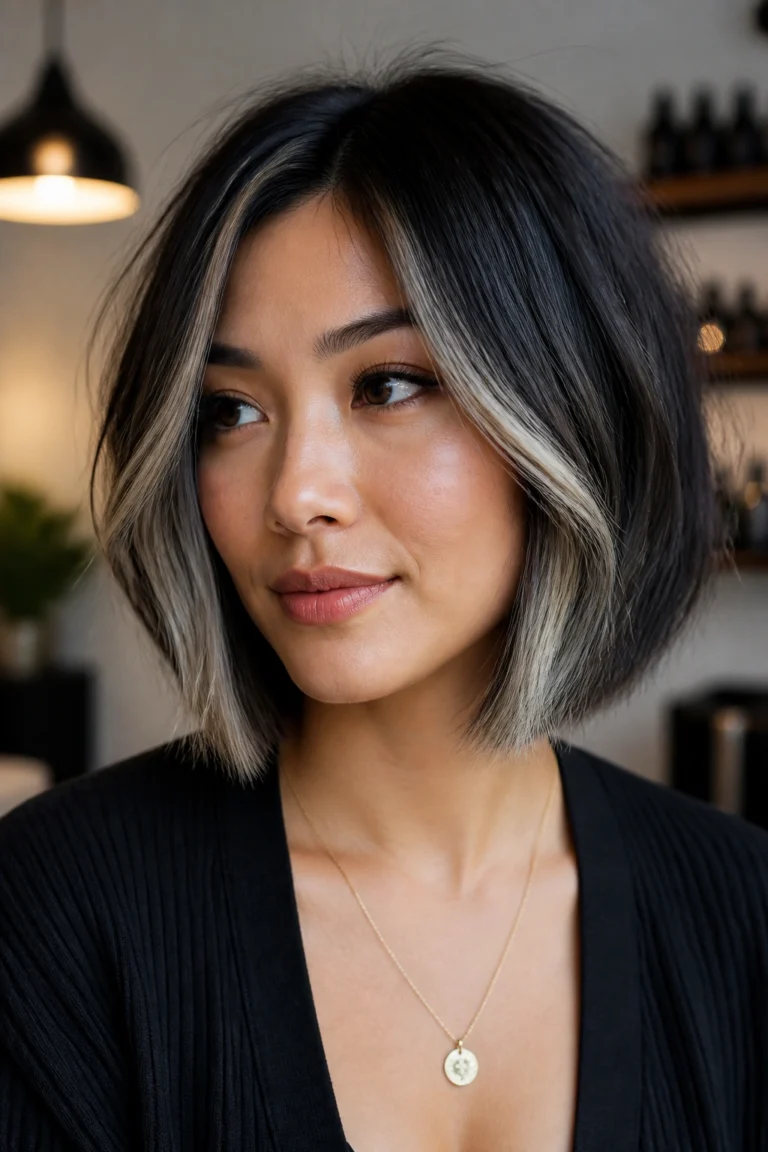 25 Black Blonde Hair Color Ideas for Round Faces