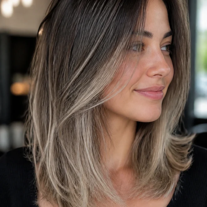 25 Grey Highlights for Round Faces