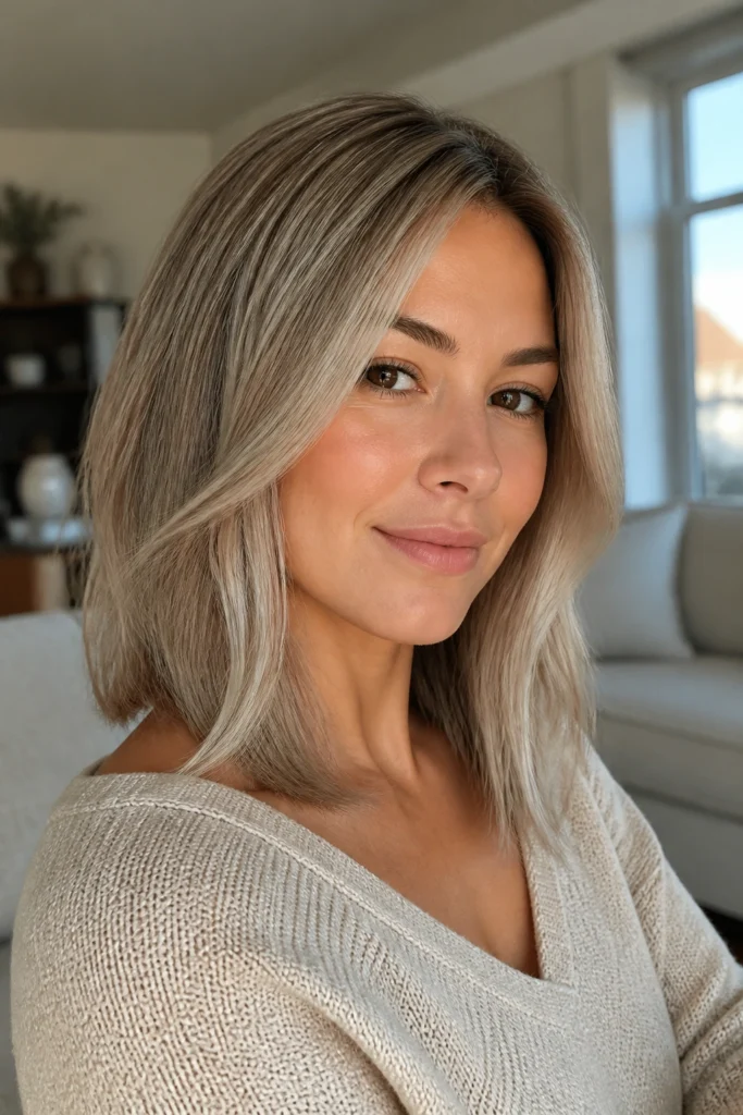 20 Ash Blonde Hair Color Ideas for Round Faces
