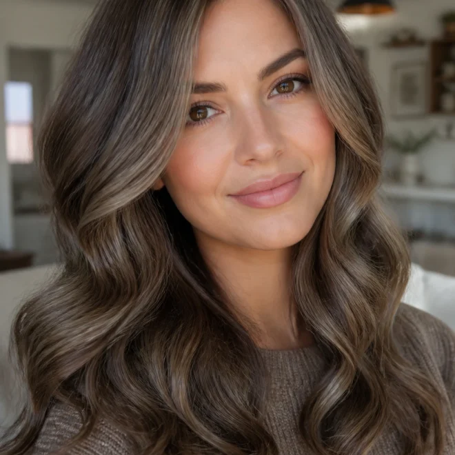 25 Ash Brown Balayage Looks for Round Faces