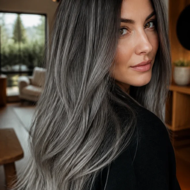 22 Gray Balayage Looks for Brown Hair