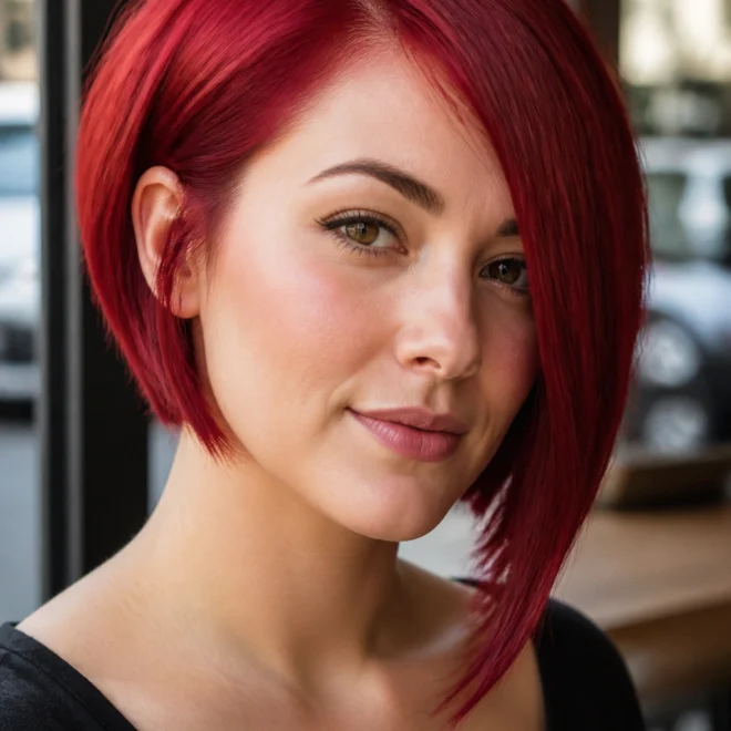 25 Short Red Hairstyles for Round Faces