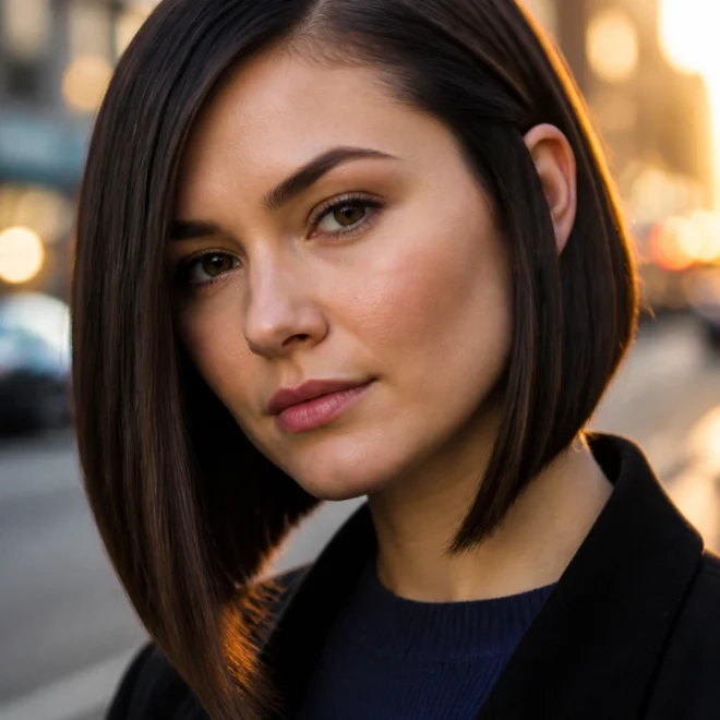 22 Glossy Hairstyles for Round Faces