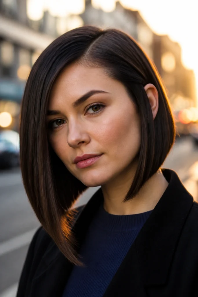 22 Glossy Hairstyles for Round Faces