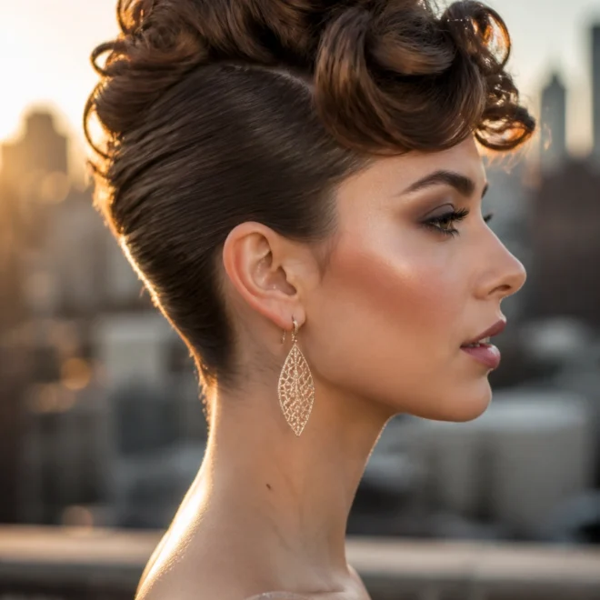 18 Short Updos for Round Faces