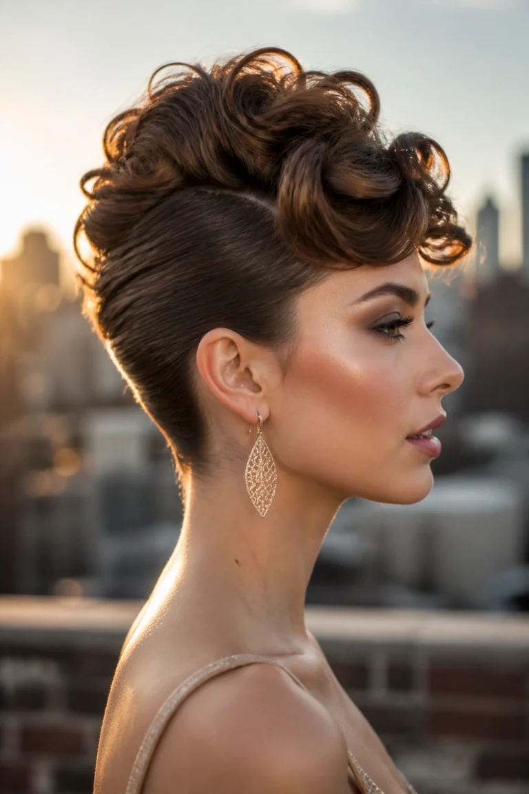 18 Short Updos for Round Faces