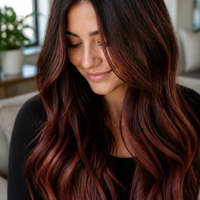 28 Red Brown Ombre Hair Ideas for Long Hair