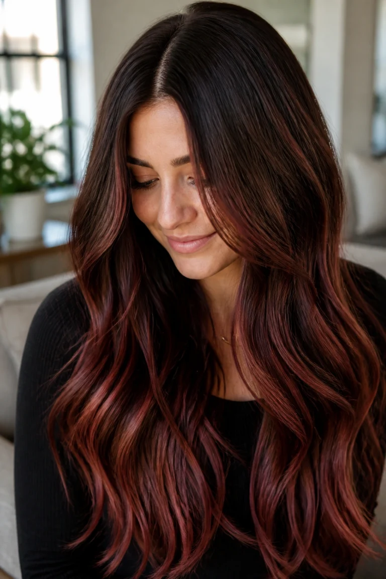 28 Red Brown Ombre Hair Ideas for Long Hair