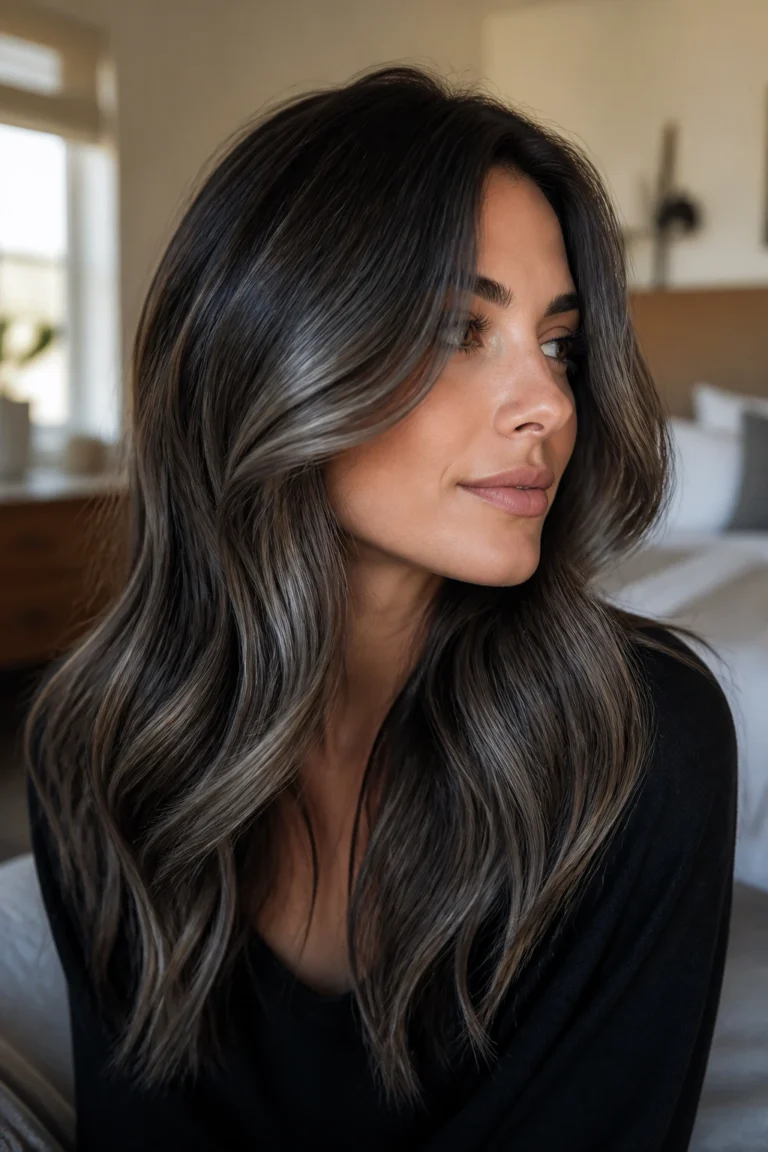20 Ash Gray Balayage Looks for Brown Hair