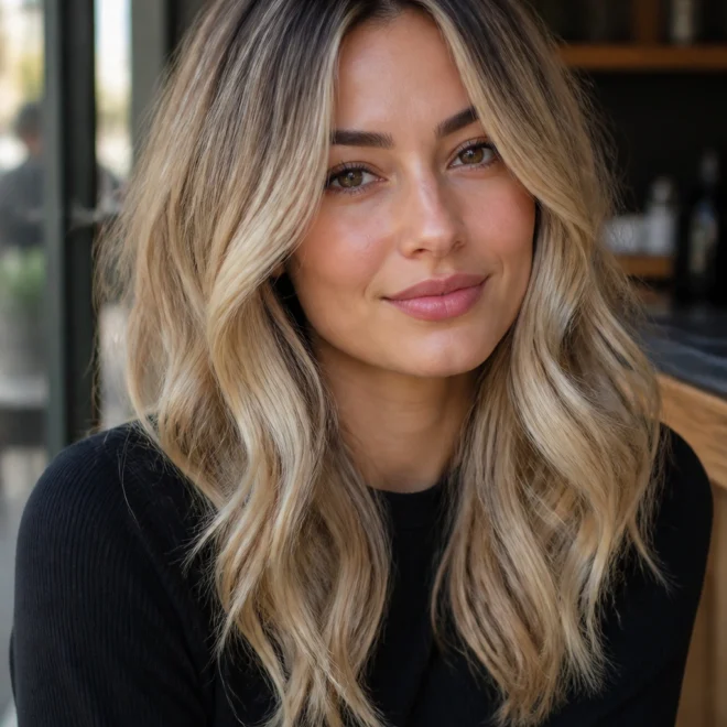 20 Blonde Dark Root Hair Colors for Round Faces