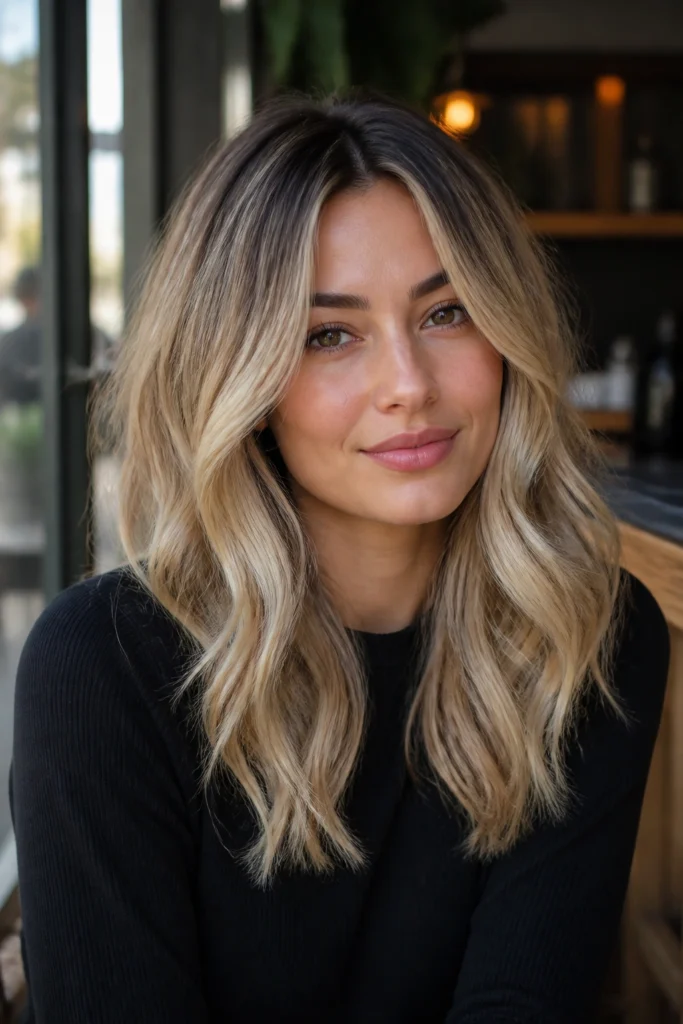 20 Blonde Dark Root Hair Colors for Round Faces