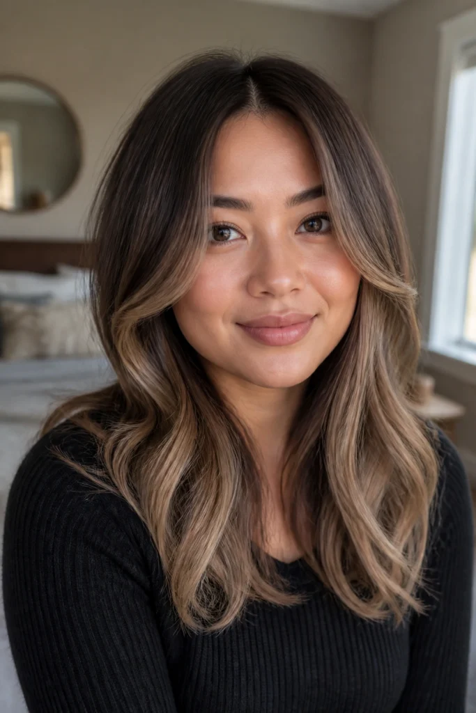 25 Brown Ombre Hair Ideas for Round Faces