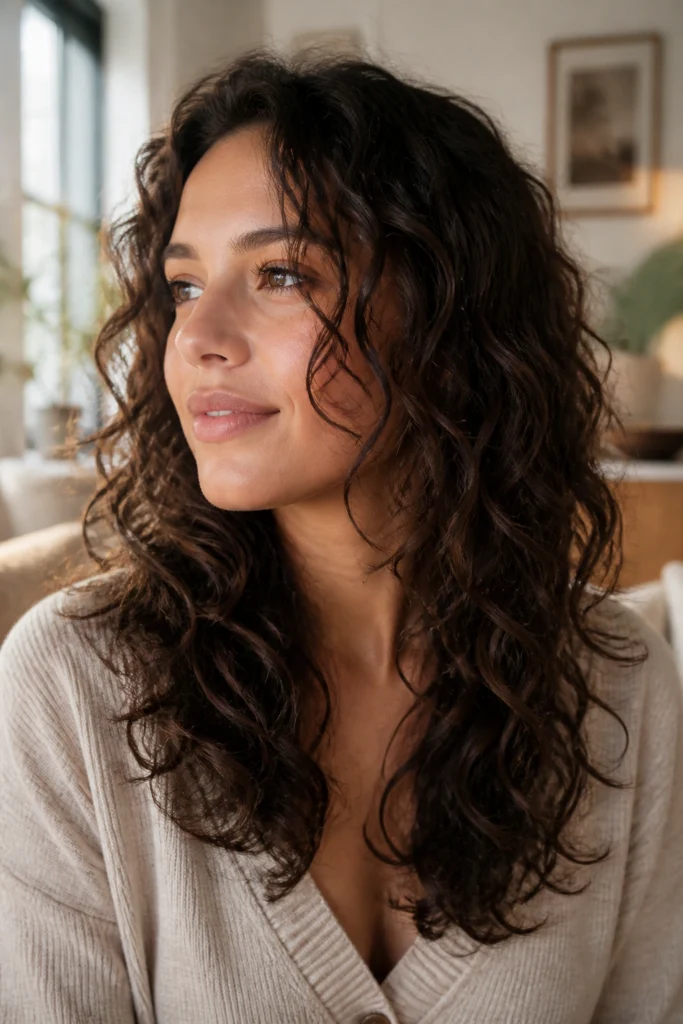 22 Long Curls for Round Faces