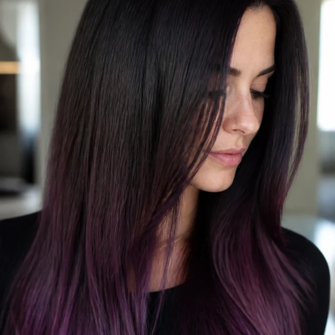 18 Purple Ombre Hair Ideas for Long Hair