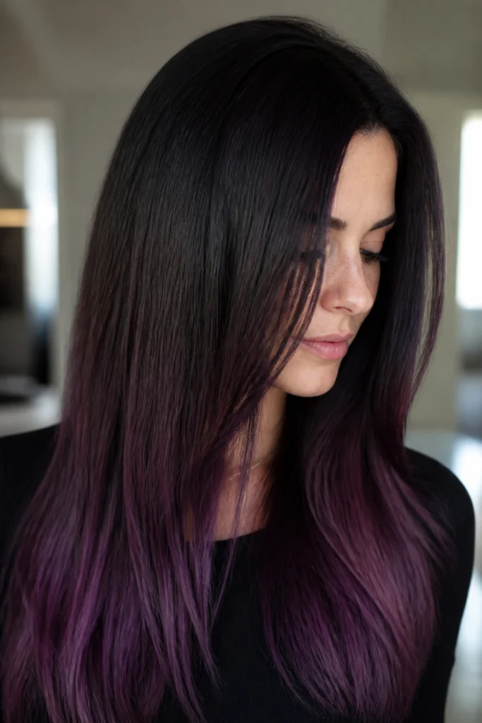 18 Purple Ombre Hair Ideas for Long Hair
