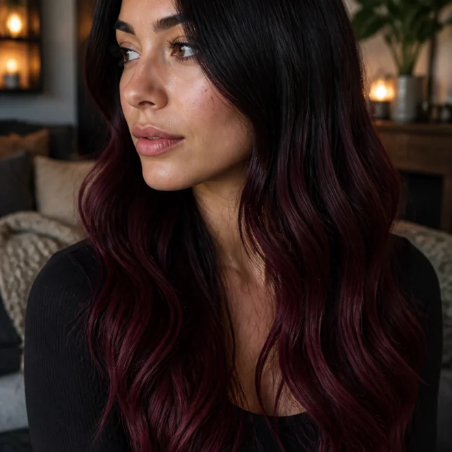 25 Black Red Ombre Hair Ideas for Long Hair