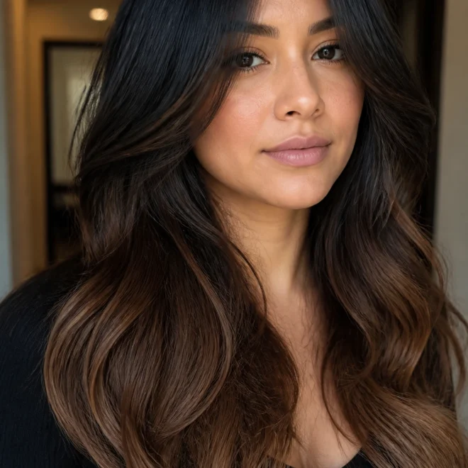 20 Black Ombre Hair Ideas for Round Faces