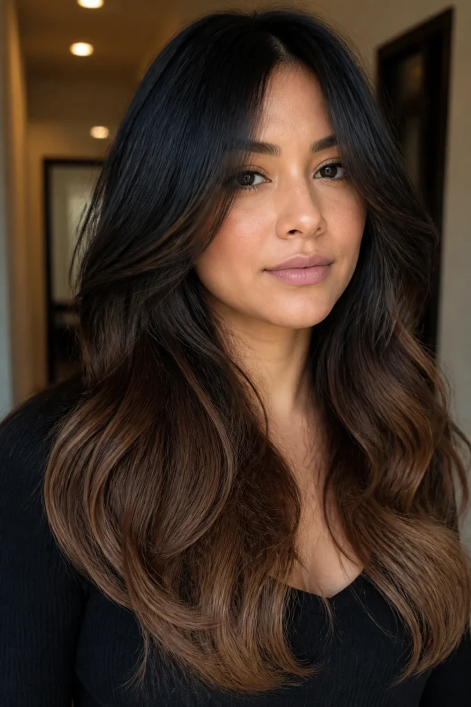 20 Black Ombre Hair Ideas for Round Faces