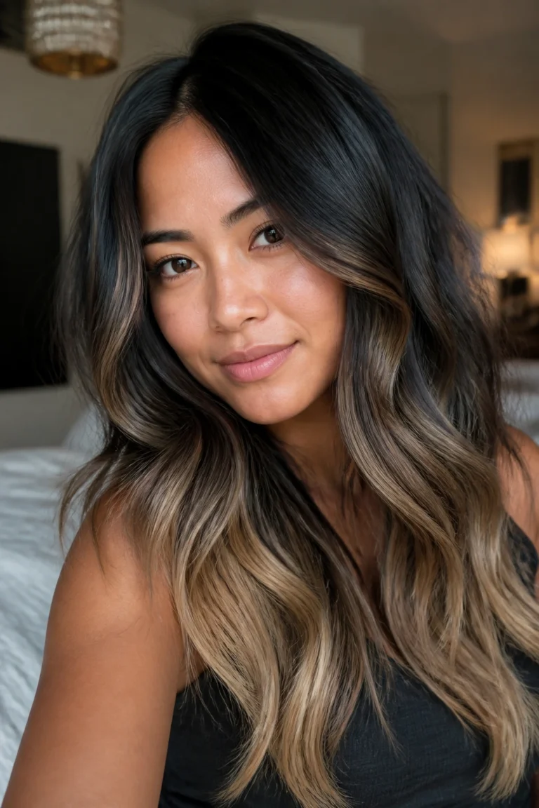 22 Blonde Black Hair Color Ideas for Round Faces