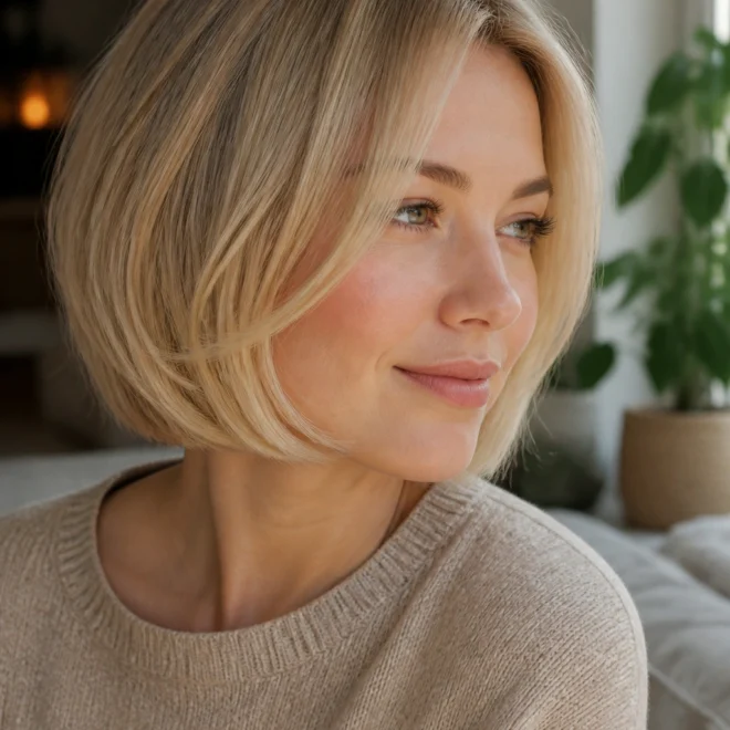 30 Medium Blond Bob Haircuts for Round Faces