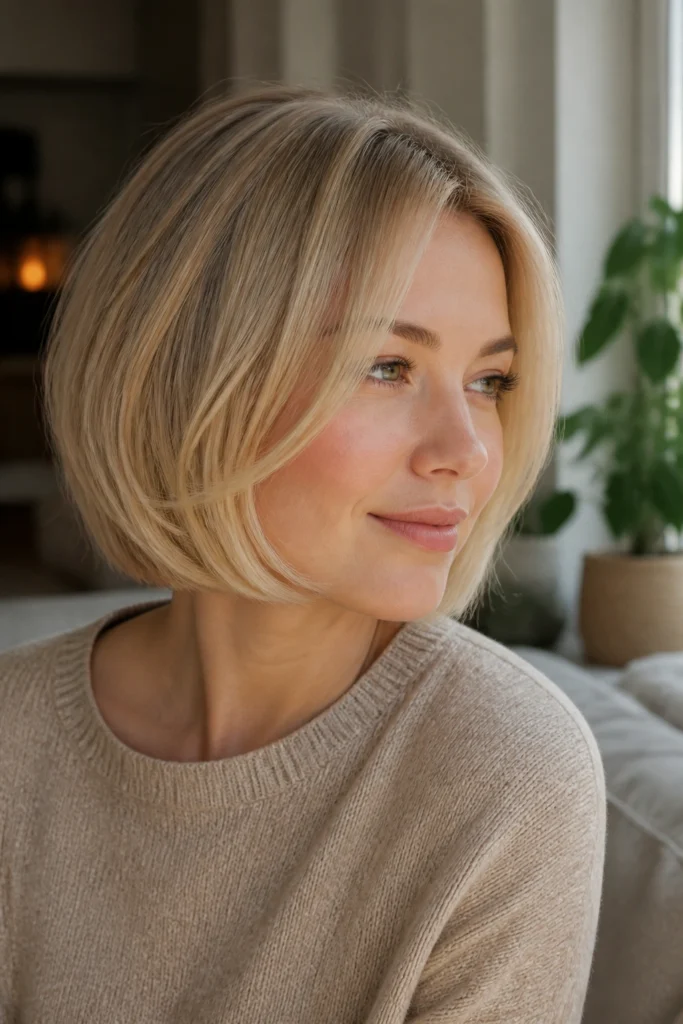 30 Medium Blond Bob Haircuts for Round Faces