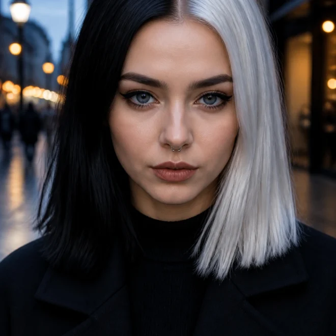 22 Black White Hair Color Ideas for Cool Skin Tones