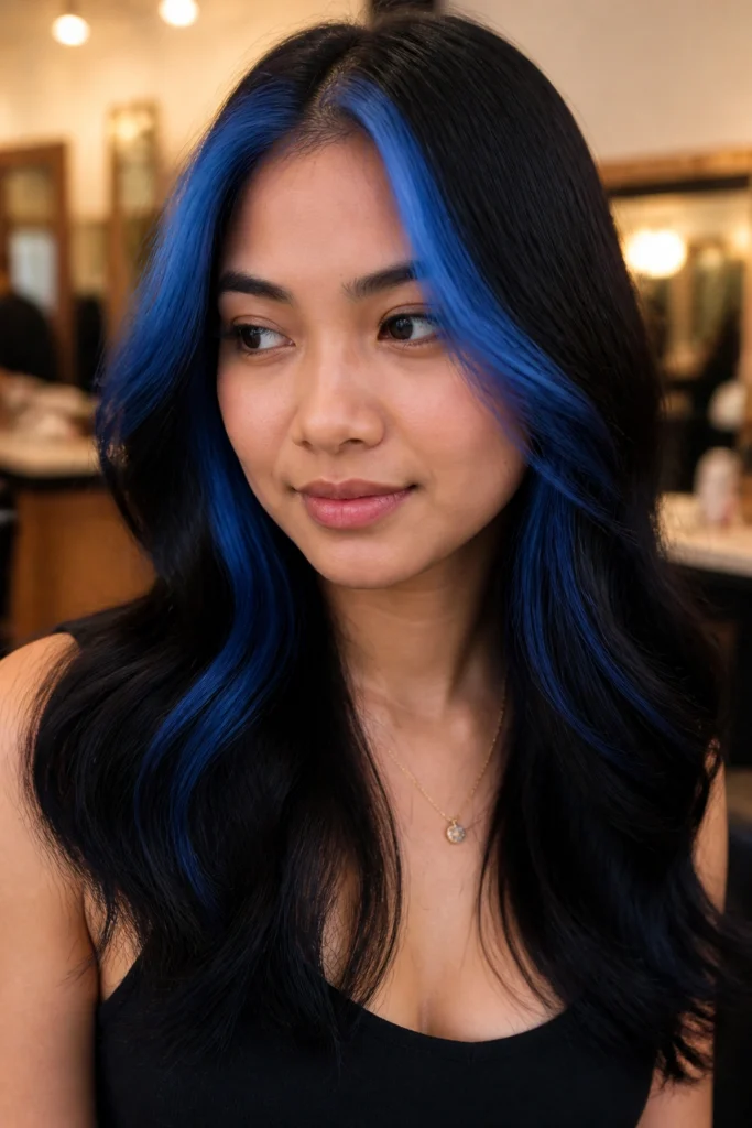 20 Black Blue Ombre Hair Ideas for Long Hair