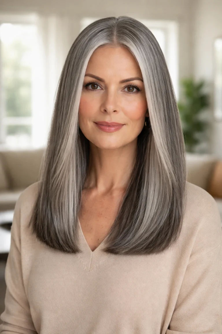 25 Grey Hairstyles for Round Faces