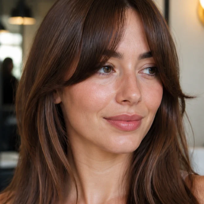 18 Textured Bangs Ideas for Round Faces