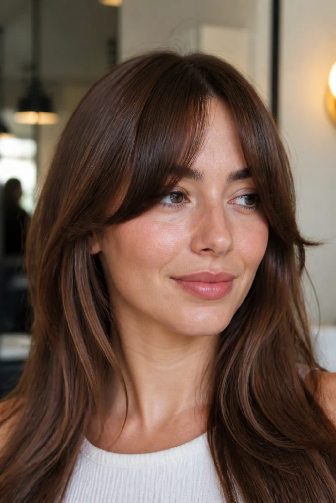 18 Textured Bangs Ideas for Round Faces