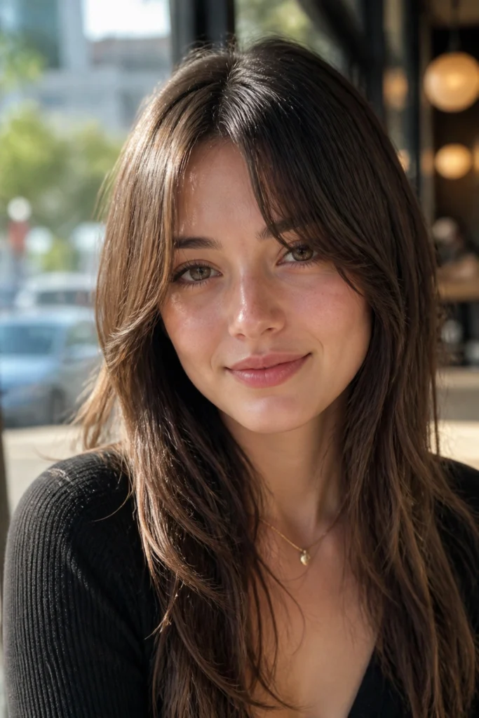 25 Bold Bangs Ideas for Round Faces