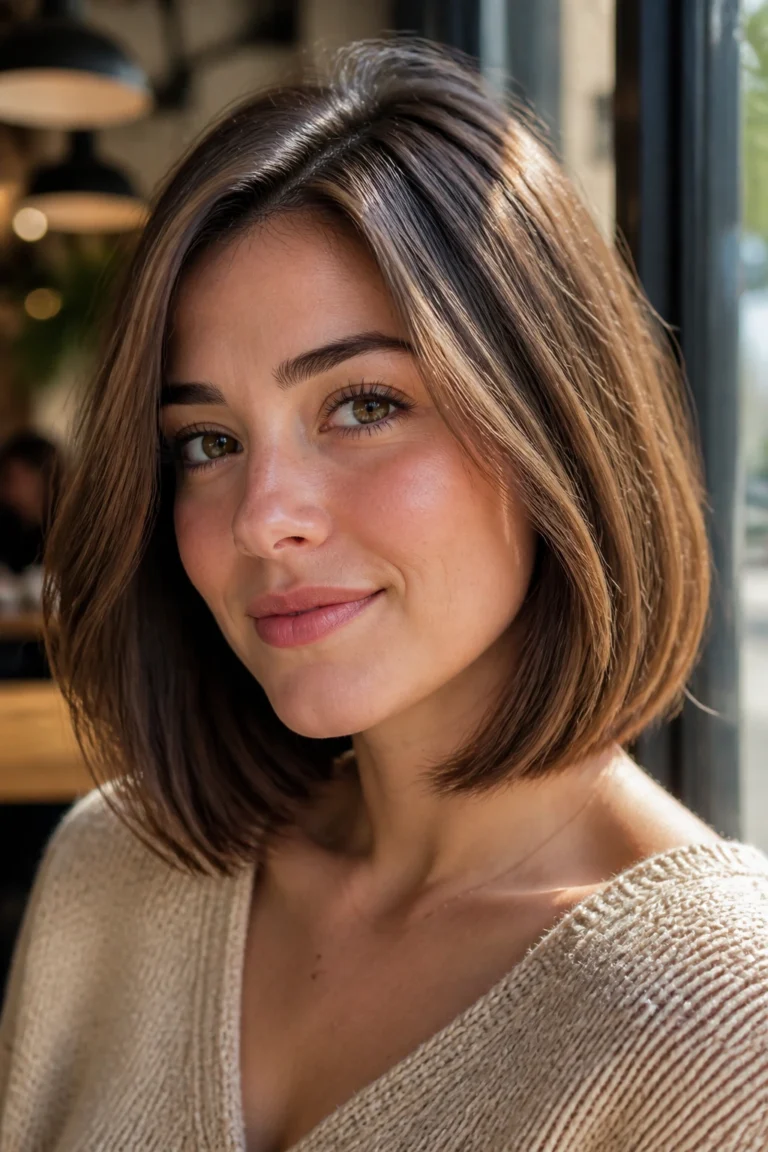 20 Medium Haircuts for Round Faces
