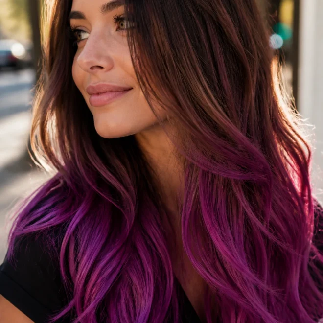 20 Violet Highlights for Brown Hair