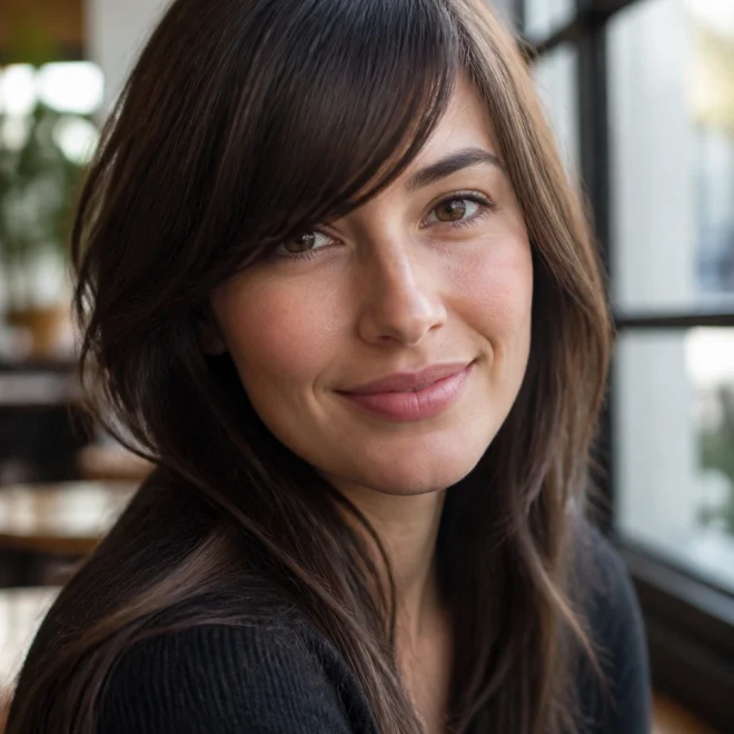 25 Front Bangs Ideas for Round Faces