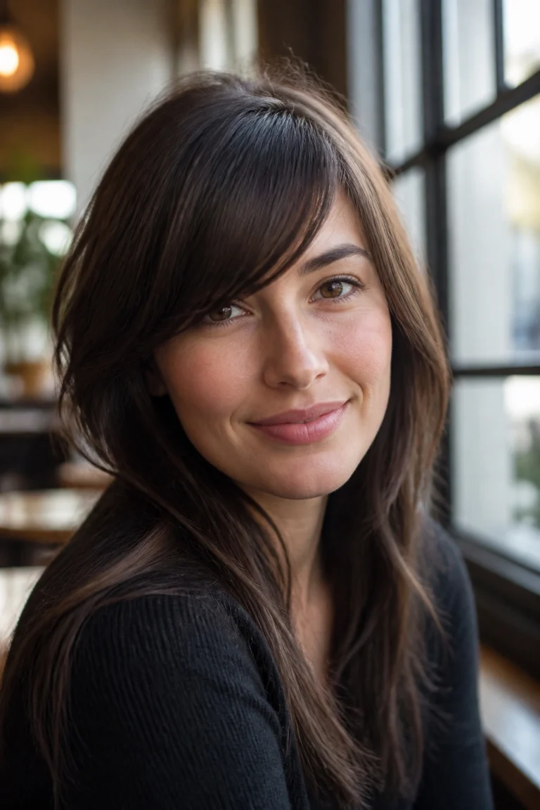 25 Front Bangs Ideas for Round Faces
